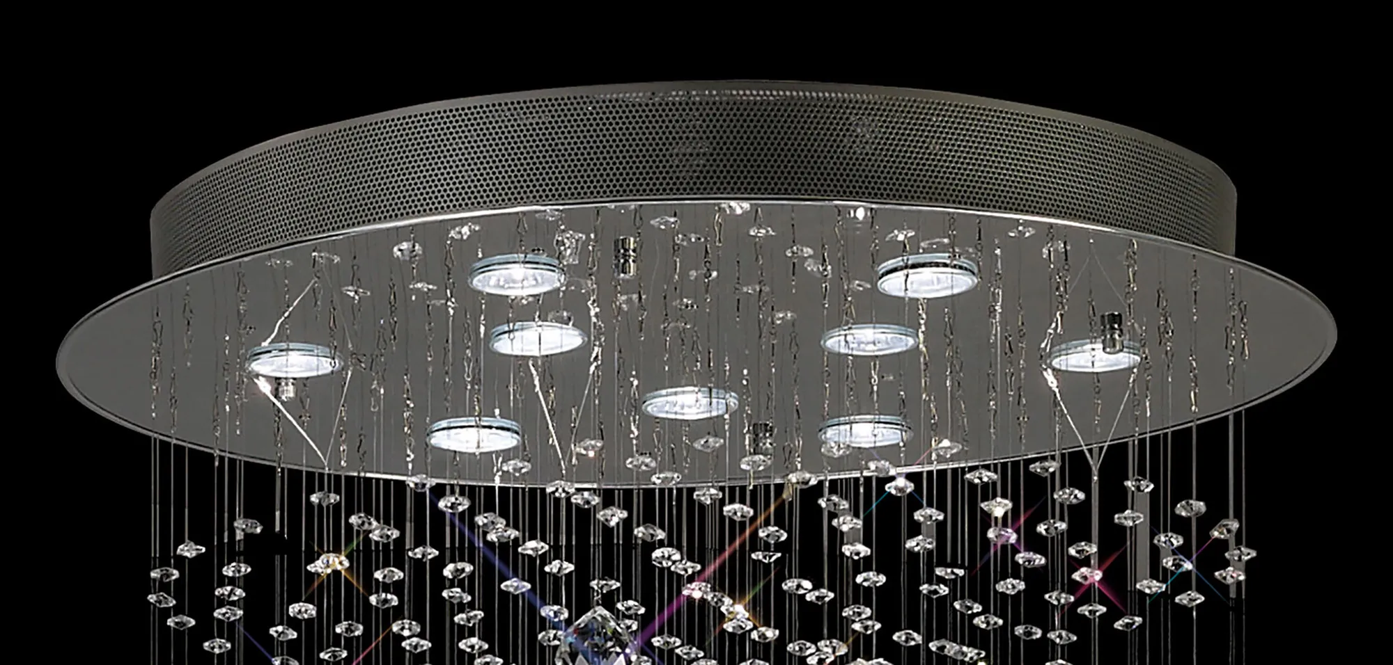 Colorado Crystal Ceiling Lights Diyas Statement Crystal Fittings
